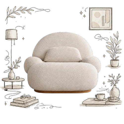 مبلمان تک نفره زیبا - مبل آترین