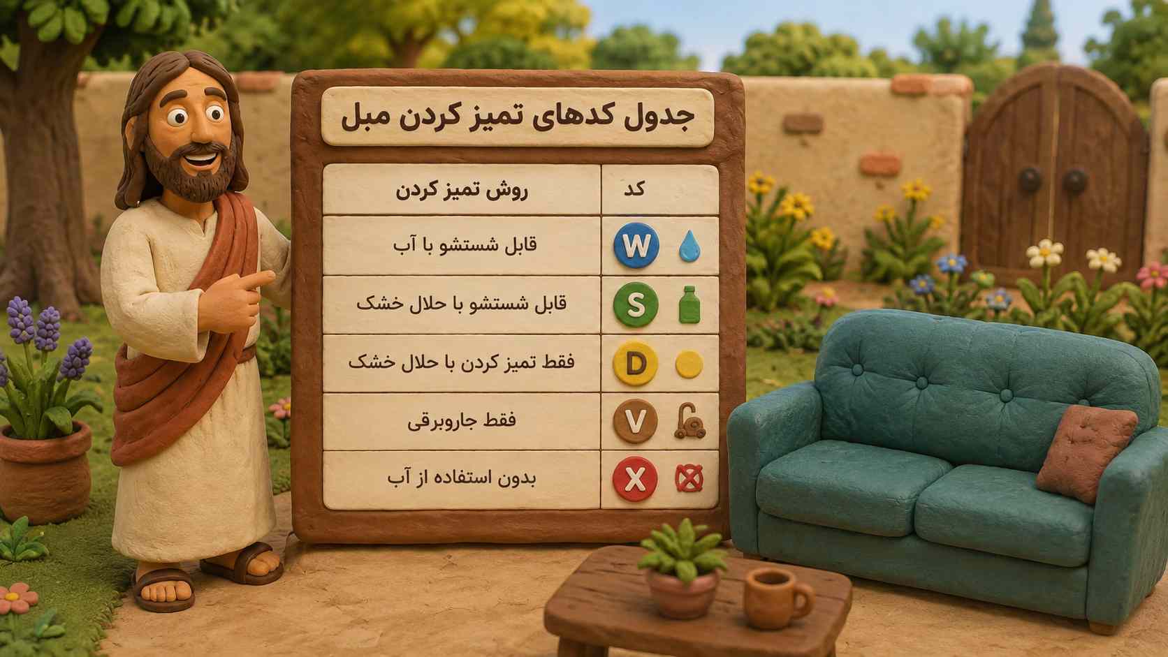 کد نظافت مبل