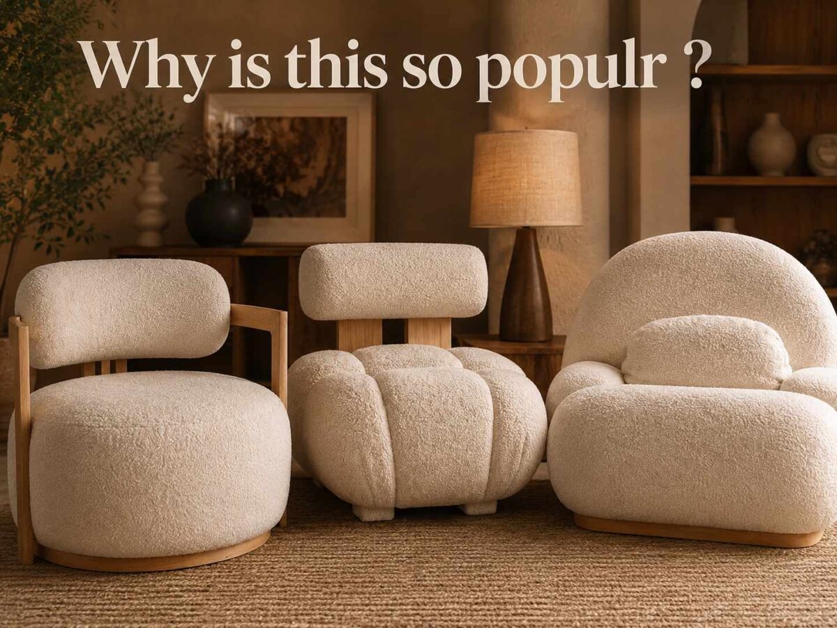مبل با پارچه بوکله - دلیل محبوبیت پارچه بوکله - Boucle fabric